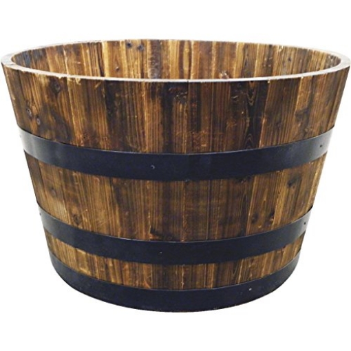 Picture of REAL WOOD PRODUCTS INC G3056 REAL WOOD PRODUCTS G3056 Half Whiskey Barrel (EA)