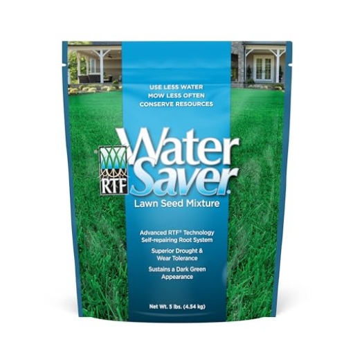 Picture of BARENBRUG 11205 WaterSaver RTF Eco-Friendly Lawn Seed Blend for New Lawns or Patch Ups, Self-Repairing Grass Seed Mix with Turf-Type Tall Fescue, Grows in Sun or Shade, 5-lb. Bag (EA)