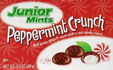 Picture of JUNIOR MINTS 53965 Junior Mints, Peppermint Crunch, Christmas box 3.5 Oz (Pack of 12) (PK-12-EA)