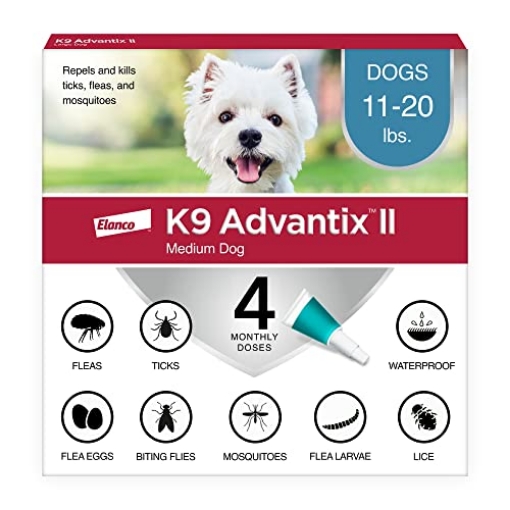 Picture of DRP RESOURCES INC 81520372-AXT K9 Advantix II Medium Dog Vet-Recommended Flea, Tick & Mosquito Treatment & Prevention | Dogs 11-20 lbs. | 4-Mo Supply (EA)