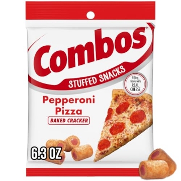 Picture of Combos 115061 COMBOS Pepperoni Pizza Cracker Baked Snacks 6.3-Ounce Bag (PK-12-EA)
