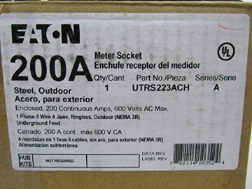 Picture of Eaton Brothers Corp. UTRS223ACH Eaton Cutler Hammer Ringless Meter Socket 200 Amp (EA)
