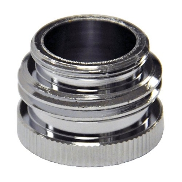 Picture of DANCO INC 9D00010509 Danco 10509 CHROME GARDEN HOSE AERATOR ADAPTER, 55/64"-27M / 3/4"GHTM X 55/64"-27F, Chrome (EA)