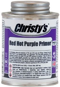 Picture of Christmas Time 505156 Christy's Red Hot Purple PVC/CPVC Primer - Industrial Grade, 1/2 Pint (8 fl oz) (EA)