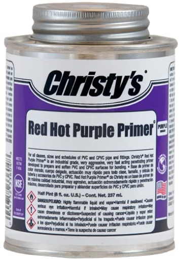 Picture of Christmas Time 505156 Christy's Red Hot Purple PVC/CPVC Primer - Industrial Grade, 1/2 Pint (8 fl oz) (EA)