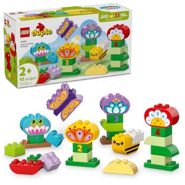 Picture of Lego 10444 LEGO DUPLO Town Creative Garden & Flowers Building Toy Playset - Preschool Learning and Educational Flower Toy for Toddlers, Boys and Girls, Ages 2+ - Baby Gift Idea - 10444 (EA)