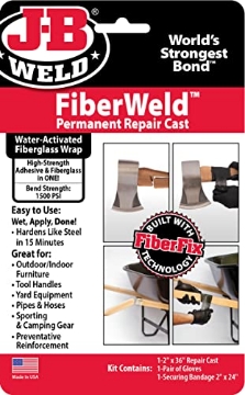 Picture of J B Weld 38263 FiberWeld Permanent Repair Cast 2x36 Inch - High Strength Adhesive Fiberglass Wrap - Black, 38236 (EA)