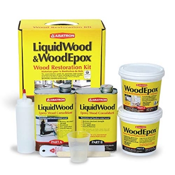Picture of UC COATINGS LLC WRK4QKR Abatron Wood Restoration Kit - 4 Quart - Includes LiquidWood Epoxy Resin Wood Hardener and WoodEpox Wood FIller (EA)