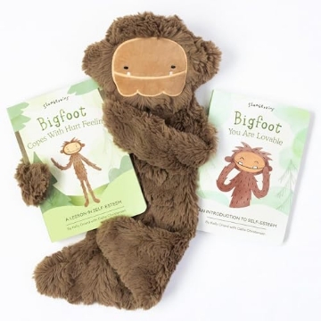 Picture of SLUMBERKINS INC BBS-BIG Slumberkins Bigfoot Snuggler & 2 Board Books Complete Set Bundle | Soft Plush Toy for Ages 0+ | Enhances Self-Esteem & Positive Relationships (Bigfoot Snuggler Plush + 2 Board Books) (EA)