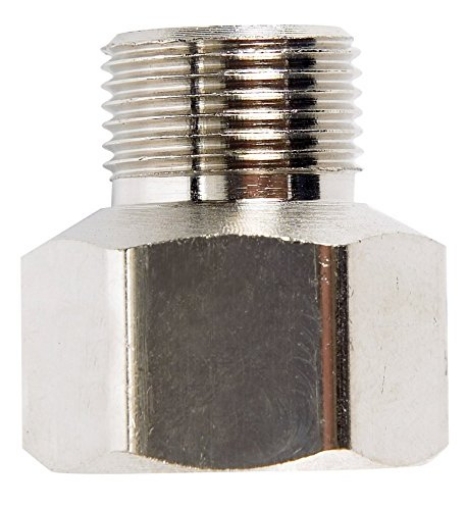 Picture of JMF COMPANY 4338463 JMF 3/8 in. Fine Female Flare x 1/4 in. Dia. Male Compression Chrome Compression Adapter (EA)