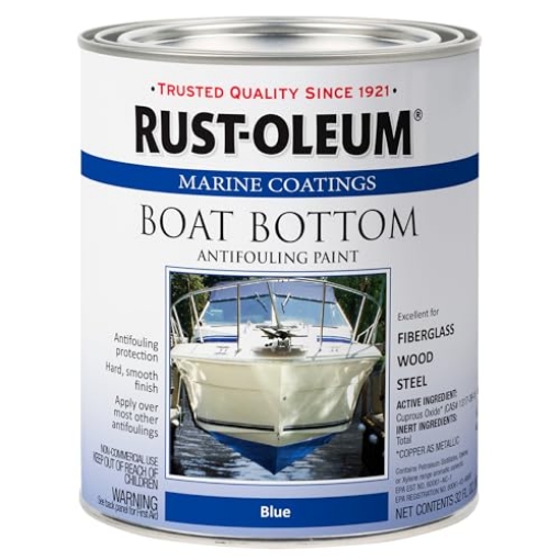 Picture of Rustoleum 207013 Rust-Oleum 207013 Marine Flat Boat Bottom Antifouling Paint, Quart, Blue (EA)