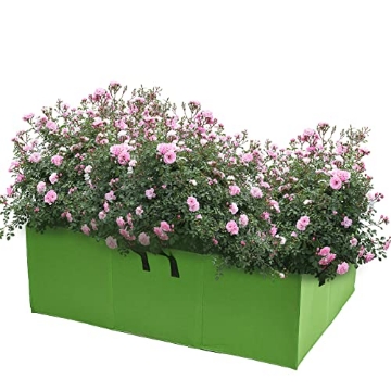 Picture of HILLMAN 9985540 QSDGFH 2 Pcs Fabric Raised Plant Bed 42 Gallons, 6 Grids Non-Woven Cloth Flower Planter Aeration Containers, Breathable Grow Bag Plant Bags (EA)