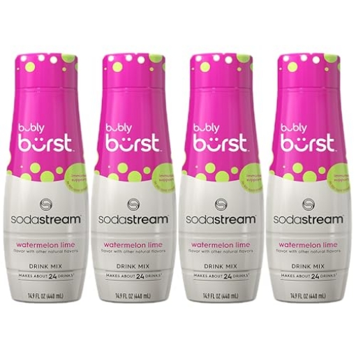Picture of SODA STREAM USA 1924234010 SodaStream Bubly Burst Watermelon Lime Drink Mix (440ml, Pack of 4) (EA)