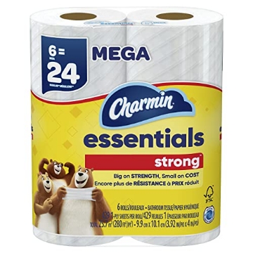 Picture of Charmin 80370663 Charmin Essentials Strong Toilet Paper 6 Mega Rolls, 429 sheets per roll (PK-3-EA)