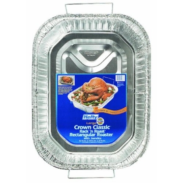 Picture of Hefty Z01986 Hefty EZ Foil 11-3/4 in. W X 16-1/8 in. L Roaster Pan Silver (PK-12-EA)