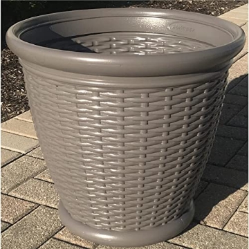 Picture of SUNCAST 1816WG4 Suncast Chariton 15.75 in. H X 18 in. W X 18 in. D X 18 in. D Resin Decorative Planter Gray (EA)