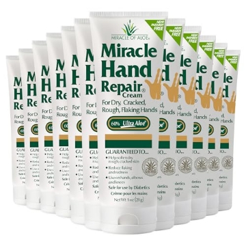 Picture of WINNING SOLUTIONS INC 05051 Miracle Hand Repair Cream for Dry Cracked Hands 1 oz Best Healing Hand Cream with 60% Aloe Vera - Non-Greasy Moisturizer for Working Hands - Fast Absorbing Lotion for Extremely Dry Skin (12-Pack) (PK-12-EA)