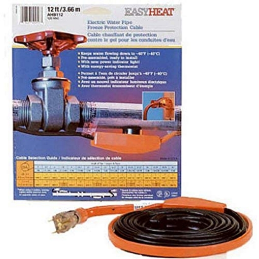 Picture of Easy Track AHB016A EasyHeat 6' Pipe Heating Cable, Prevent Pipe Freeze, Easy to Use, 7 Watt per foot, 42 Watts (EA)