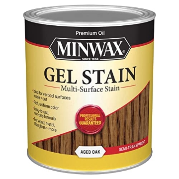 Picture of Minwax 66020000 Minwax Gel Stain for Interior Wood Surfaces, Quart, Aged Oak (EA)