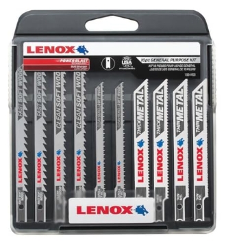 Picture of Lenox Tools 1994459 LENOX TOOLS 1994459 U-Shank General Purpose Jig Saw Blade Kit with Hard Case, 10Piece (EA)