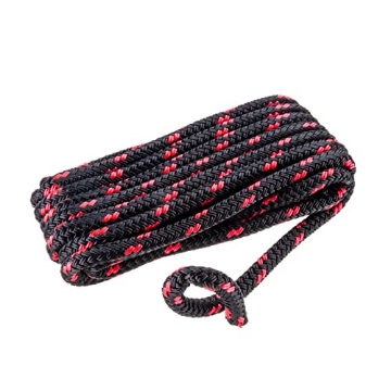 Picture of ATTWOOD MARI 42431 SEACHOICE Double-Braid Multifilament Polypropylene Dock Line 3/8" x 15' 42431 Black/Red (EA)