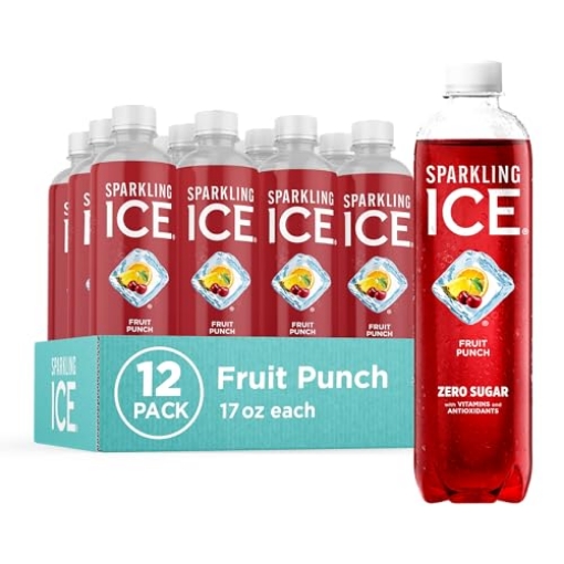 Picture of TALKING RAIN BEVERAGE COMPANY FG00251 Sparkling Ice, Fruit Punch Sparkling Water, Zero Sugar Flavored Water, with Vitamins and Antioxidants, Low Calorie Beverage, 17 fl oz Bottles (Pack of 12) (PK-12-EA)