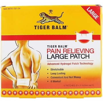 Picture of TIGER BALM T-32300 Tiger Balm Pain Relieving Patch Large, 4 Count (Pack of 6) (PK-6-EA)