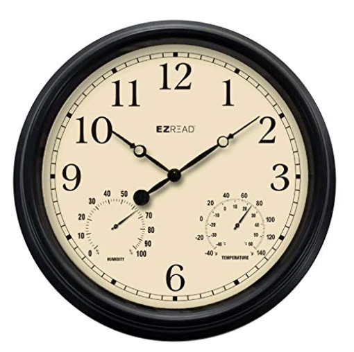 Picture of HEADWIND 850-0057 Headwind 15" Indoor/Outdoor Clock-Black w/Imperial Numbers, 850-0057 (PK-4-EA)