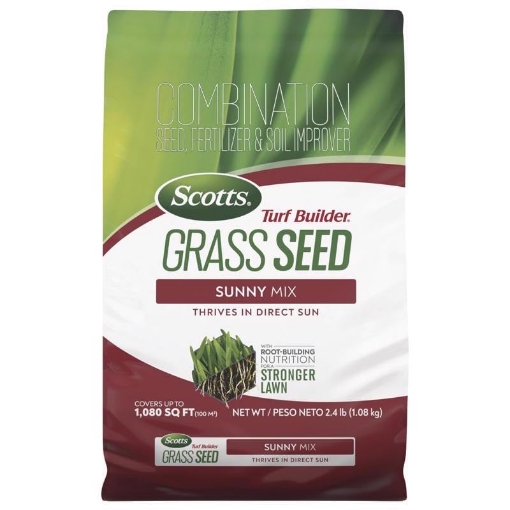 Picture of THE SCOTTS MIRACLE-GRO COMPANY 18035 Scotts Turf Builder Grass Seed Sunny Mix with Fertilizer and Soil Improver, Thrives in Direct Sun, 2.4 lbs. (EA)