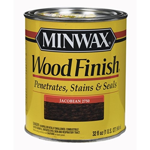 Picture of Minwax 70014444 Minwax Wood Finish Semi-Transparent Jacobean Oil-Based Oil Stain 1 qt. (PK-4-EA)