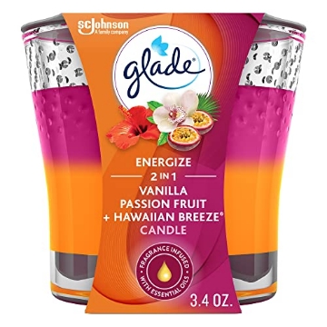 Picture of Glade 76946 Glade Candle Jar, Air Freshener, 2in1, Vanilla Passion Fruit + Hawaiian Breeze, 3.4 Oz (PK-6-EA)