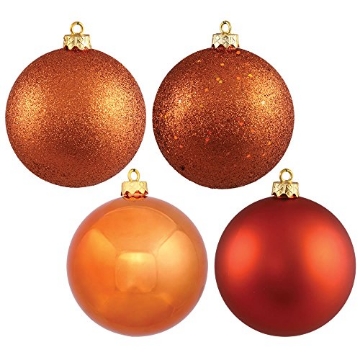 Picture of Vickerman N590618 Vickerman 24" Burnish Orange 4 Finish Ball Ornament 24 per Box (EA)