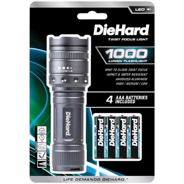 Picture of Dorcy 41-6122 DieHard 1,000 Lumen Precision Focus Flashlight, 41-6122 (EA)