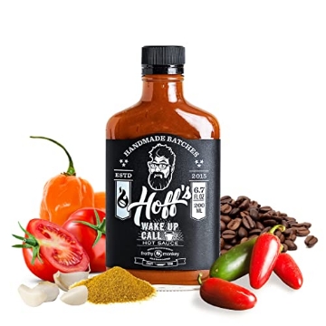 Picture of HOFF AND PEPPER CO LLC WUC6OZ Hoff & Pepper Wake Up Call Blended Cold Brew Coffee + Fresh Chilis + Gourmet Seasoning Handmade Tennessee Hot Sauce For Jalapeno Pepper Spicy Lovers (EA)