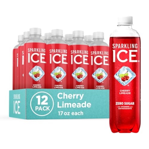 Picture of TALKING RAIN BEVERAGE COMPANY FG00066 Sparkling Ice, Cherry Limeade Sparkling Water, Zero Sugar Flavored Water, with Vitamins and Antioxidants, Low Calorie Beverage, 17 fl oz Bottles (Pack of 12) (PK-12-EA)