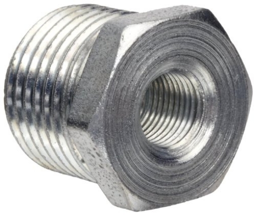 Picture of ANVIL INTERNATIONAL 8700130357 Anvil 8700130357, Steel Pipe Fitting, Hex Bushing, 3/8" NPT Male x 1/8" NPT Female, Galvanized Finish (EA)