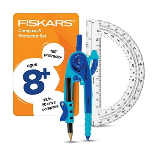 Picture of Fiskars Corporation 1066992 Fiskars Geometry Set, Compass and Protractor Set, Color Received May Vary (EA)