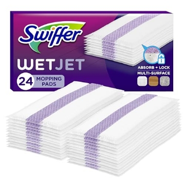 Picture of Swiffer 08443 Swiffer WetJet Hardwood Floor Cleaner Spray Mop Pad Refill, Bathroom Cleaning Supplies, Hardwood Floor Cleaner, Multi Surface, 24 Count (BX-24-EA)