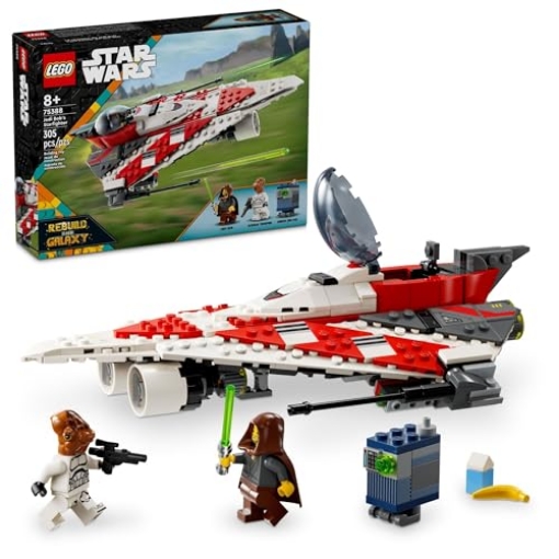 Picture of Lego 75388 LEGO Star Wars Jedi Bob’s Starfighter Buildable Toy Vehicle, Brick Built Star Wars Starship with Jedi Bob Minifigure, Birthday Gift Idea for Boys, Girls or Any Fan Ages 8 and Up, 75388 (EA)