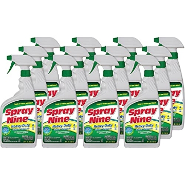 Picture of SPRAY PLANET USA INC 26825 Spray Nine 26832-12PK Heavy Duty Cleaner, Degreaser & Disinfectant, Citrus Scent, Indoor & Outdoor Cleaner for Kitchens, Bathrooms, Yard Equipment, Automotive & Industrial 22 Fl Oz. (Pack of 12) (CT-2-BD-6-EA)