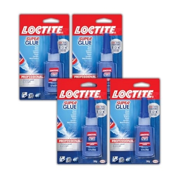 Picture of Loctite 1365882 Loctite Super Glue Liquid Professional, Clear, 0.7 fl oz Bottle, 4 Pack - Superglue for Plastic, Wood, Metal, Crafts & Repair, Cyanoacrylate Adhesive Instant Glue, Quick Dry (PK-4-EA)