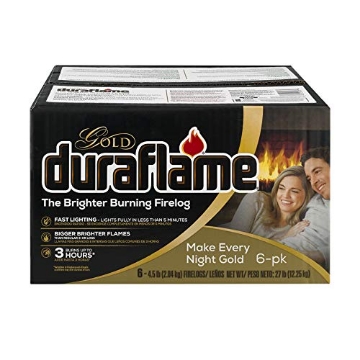Picture of Duraflame 4577 Duraflame 4.5 Pound Gold Ultra Premium 3 Hour Burn Firelogs with Bigger and Brighter Flames for Indoor and Outdoor Fireplace Use, Set of 6 (EA)