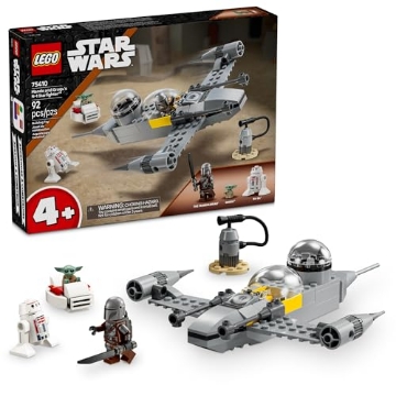 Picture of TOYHOUSE LLC 75410 LEGO Star Wars: The Mandalorian Mando and Grogu's N-1 Starfighter Toddler Building Toy - Star Wars Baby Yoda Toy for Kids, Boys & Girls, Ages 4+ - Educational Preschool Toy Gift for Birthdays - 75410 (EA)