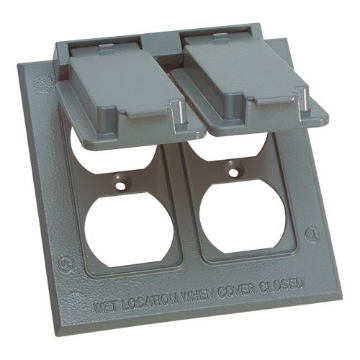 Picture of SIGMA ENGINEERED SOLUTIONS 14345 Sigma Electric 14345 2-Gang Duplex Cover, Grey , Gray (EA)