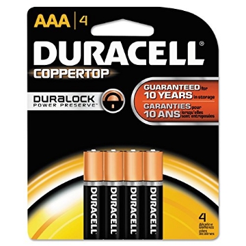 Picture of DURACELL(R) MN2400B4Z Duracell Alkaline Battery Size AAA 1.5 V Card 4 (PK)
