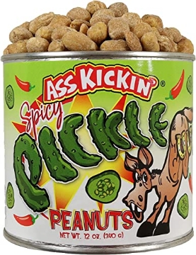 Picture of SOUTHWEST SPECIALTY FOOD INC AK898 ASS KICKIN’ Spicy Peanuts - Hot Peanuts Spicy - 12oz - Nuts Flavoured with Pickle - Ultimate Gourmet Gift - Try if you dare! (EA)