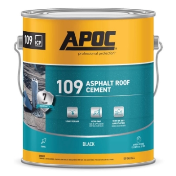 Picture of GARDNER PET GROUP AP-1091 APOC 109 Rain-Proof Wet & Dry Roof Cement, 1 Gallon, Patch Splits, Cracks & Seams in Roofs, Chimneys, Vent Pipes, Gravel Guards, Downspouts & More (PK-4-EA)
