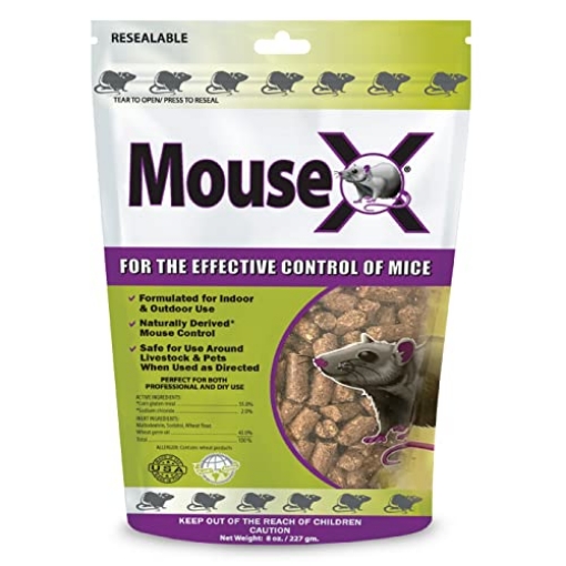 Picture of MOUSEX 620200-6D EcoClear Products 620200-6D MouseX Pellets - Effective for All Species of Rats and mice, 8 oz. Bag (EA)