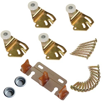 Picture of L E JOHNSON PRODUCTS INC 22313802 Johnson Hardware Brass-Plated Brown/White Metal by-Pass Part Set 50 pc. - Case of: 1; Each Pack Qty: 25; Total Items Qty: 25 (EA)