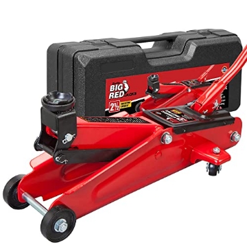 Picture of Torin T825013S BIG RED T825013S1 Torin Hydraulic Trolley Floor Service/Floor with Blow Mold Carrying Storage Case, 2.5 Ton (5,000 lb) Capacity, Red (EA)